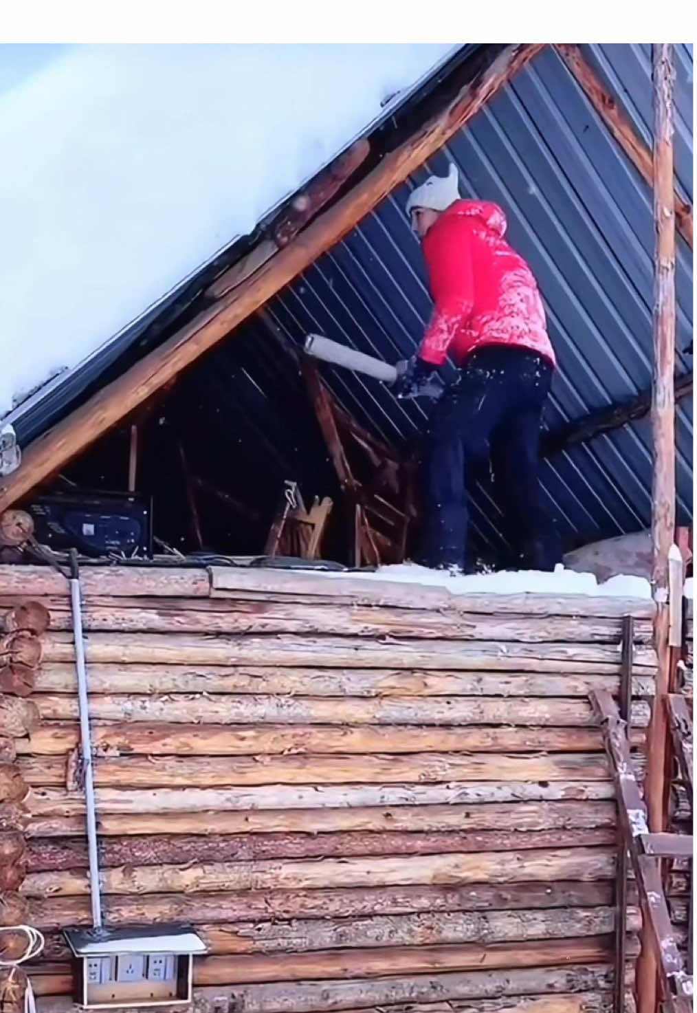 Comfortable snow removal operations #satisfying #asmr #ice #snow #oddlysatisfying #fyp 