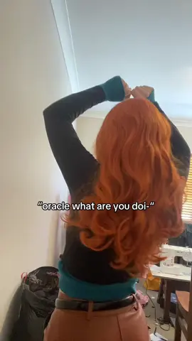 dance break 🙀 almost done with my oracle cosplay, going to work out makeup another time #oracle #barbaragordon #batman #dc #fyp 