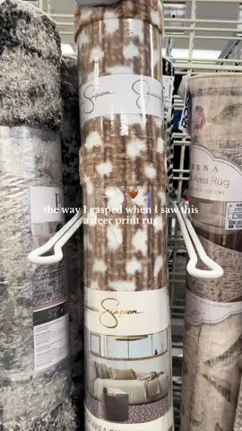 intuition told me to check the home decor section and led me right to this rug #deergirl #deerprint #roomdecor #rossfinds #coquettecore 