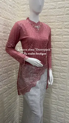 Kebaya alma 1 dusty pink dan rok putih silver, atasan dan bawahan dijual terpisah ya kak