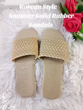 Korean Style Summer  Solid Rubber Sandals  #flatsandals #koreanstylesandal #rubbersandals 