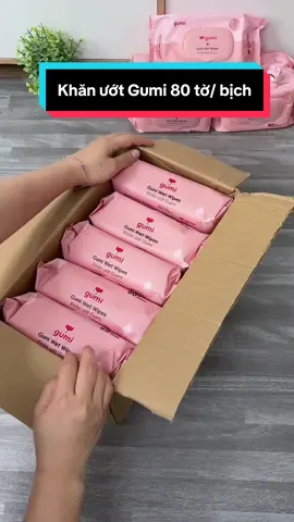 Khăn ướt Gumi 80 tờ/ bịch đang có voucher còn hỗ trợ ship về tận nhà quá rẻ #khanuotgumi #cindythuytichcuc 