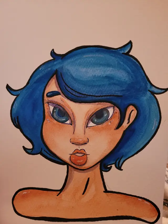 water color paintings a year apart! #GlowUp #art