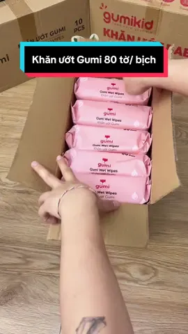 Khăn ướt Gumi 80 tờ/ bịch đang có voucher còn hỗ trợ ship về tận nhà quá rẻ #khanuotgumi #cindythuytichcuc 