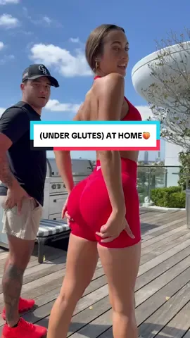 Part 2 At Home🍑 You guys asked for the Under Glute routine to go with the upper glute routine I shared so here it is!  . Now with both routines I would focus on 6-7 exercises a workout 2-3x a week, 70% upper and 30% lower glutes! The key to glute growth is repeating the same patterns!! . Me teaching Kamila the under butt pose🤣 . Comment #CLASS for an invite to my FREE LIVE BOOTY EVENT and learn how MOMS are transforming at home👏🏽👏🏽 #glutes #peachgainz #Home #fyp 
