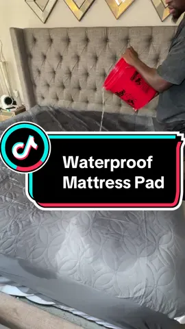 Pee proof! Waterproof! Red bucket proof! #mattresspad #waterproofmattresscover #waterproofmattressprotector @Bedlore 