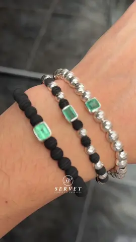 PULSERAS TEJIDAS EN PLATA 925 CON ESMERALDAS ❇️ Instagram: @servet.jewelry 📲 #Esmeralda #oro #plata925 #Colombia #España  