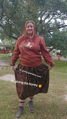 I love that my style changes with me  I love that I can embody a feeling with just what I wear  I love that i can wear something without thinking about what someone might say or feel about it its my style and my energy that give me the motivation to get up and get through the day because I know that everyday I slay ✨️  with my magic and whimsy nothing stands in my way ✨️  I want to encourage you to wear whatever the hell you want! its your life and we only have one to live at a time, so be the person you've always needed in your life and be the person that others like you need. ootd !  Granny core , school marm, librarian,  ms honey , candy corn earrings , spooky season , fall aesthetic  🤘🤘💜💜🫶🫶 much love friends!  #witchtok #whimsy  #affirmations  #OOTD 