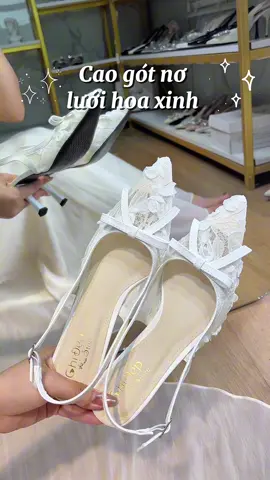 Cao gót lưới hoa e đủ 1-7-9p luôn ạ. Form chuẩn dễ mang nàng nha. #chidepstore #giayhoahong #giayrenhoa #xuhuong #giaycaogot 