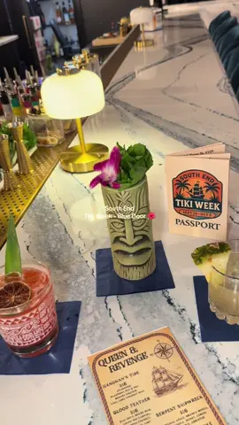 Charlotte tiki cocktail lovers you’re not going to watch to miss tiki week happening in south end now until Sunday! Grab your passport at your first bar and come try our drinks ours and the 6 other bars participating! #tikidrink #southendclt #charlottenc #bluedoor 