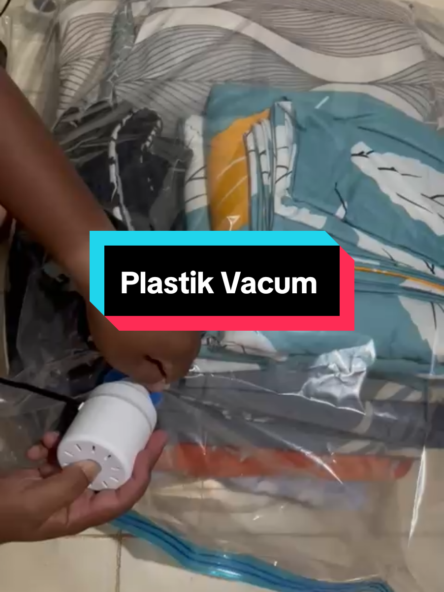 Kantong vakuum pakaian Anti Air Transparan Perlu Pompa alat vacuum pakaian BLB Set Plastik Vacuum Bag alat vacuum baju #wibgajian #vacumplastik #viral #fyp #wibgajian 
