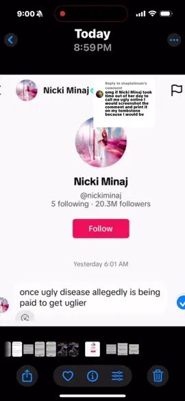 Replying to @shaplatinum it lives rent free in my head girl 😂 allegedly doom and gloom awaits me and I’m still waiting on that interview she threatened to give 🤣 #nickiminaj #nickiminajbeef #nickiminajfeud #nickiminajblinditemreaction #blinditems 