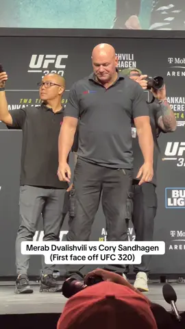 The first face off between Cory Sandhagen and UFC bantamweight champion Merab Dvalishvili ahead of their UFC 320 title fight in Las Vegas on Saturday #merabdvalishvili #ufc320 #corysandhagen 