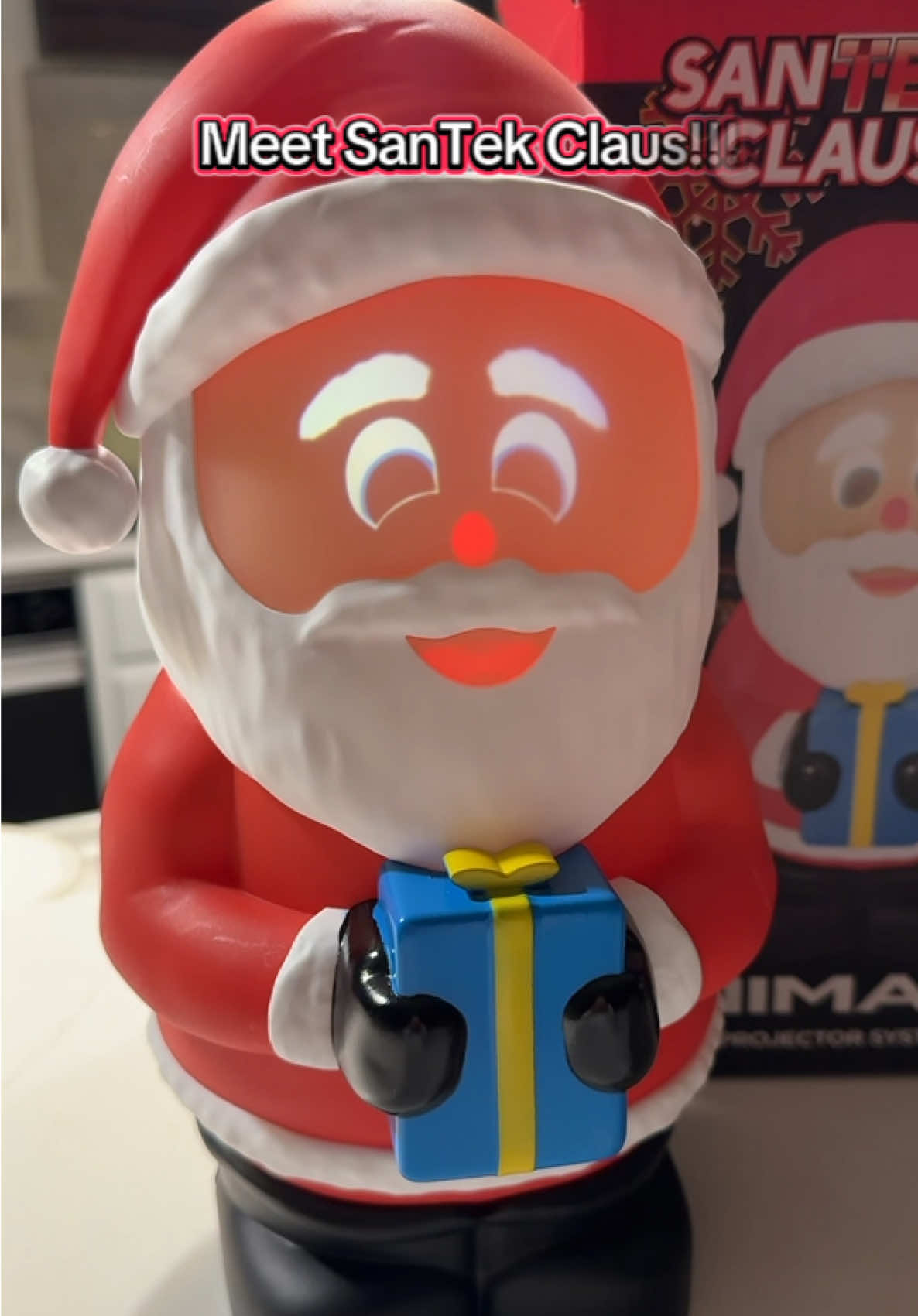 Meet SanTek Claus The Christmas singing joking, and talking Santa    This animated projector comes in Santa or the reindeer and will play for 40 minutes straight runs on either batteries or you can plug in your USB cord. He’s going to be the highlight of the Christmas holidays.   #tiktokshopcreatorpicks #tiktokshopfalldealsforyou #giftideas #singingsanta #christmasdecor @HSN, Inc 