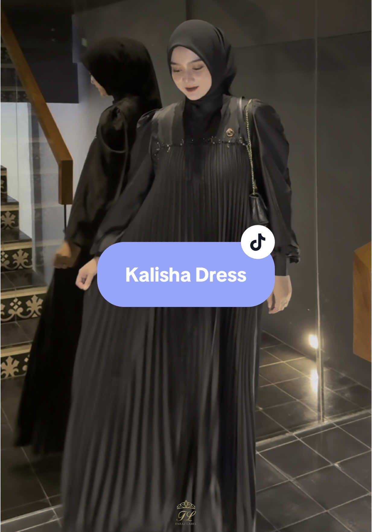 Kalisha blcak ini cocok banget kalau mau di pakai ke kondangan🥰 #farazlabel #gamiskondangan #fypシ゚viral🖤tiktok #gamislebaran2026 