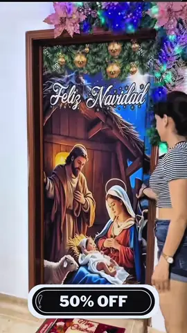 Christmas Door Cover 🎄🎅#chistmasdecor #christmas #doordecor 