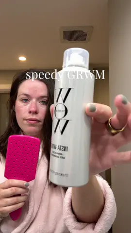 speedy grwm gifted by color wow @Color Wow Hair @Saie @Summer Fridays @Rare Beauty Brand @Morphe Cosmetics @DIBSBEAUTY @Huda Beauty #micdropmoment 