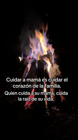 Amar a mamá también es cuidarla. #parati #amor #madre #fogata #padres 