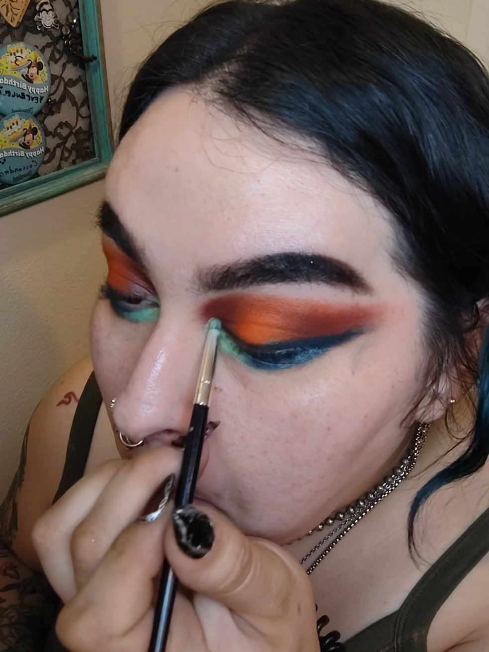 Fall inspired look #falllook #spookyseason #makeuptrends 