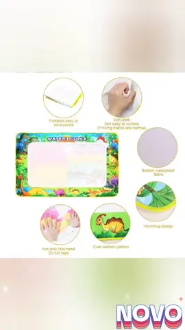 Tapete mágico de desenho  100x70cm com caneta de água. Brinquedo educativo, divertido e sem sujeira! Compre agora! #TapeteMagico #BrinquedoEducativo #DesenhoInfantil #DoodleDinossauro @Flezzo Deals 