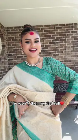 And he will do anything to make me happy. I totally have him wrapped around my finger. 😁 #fyp #dance #trend #nepali #browndad 