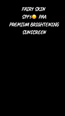 fairy skin primium brighteng facial sunscreen spf50 PA+++ cream 50g skincare comfort#skincare #sunscreen #brightening #budolfinds #fyppppp 