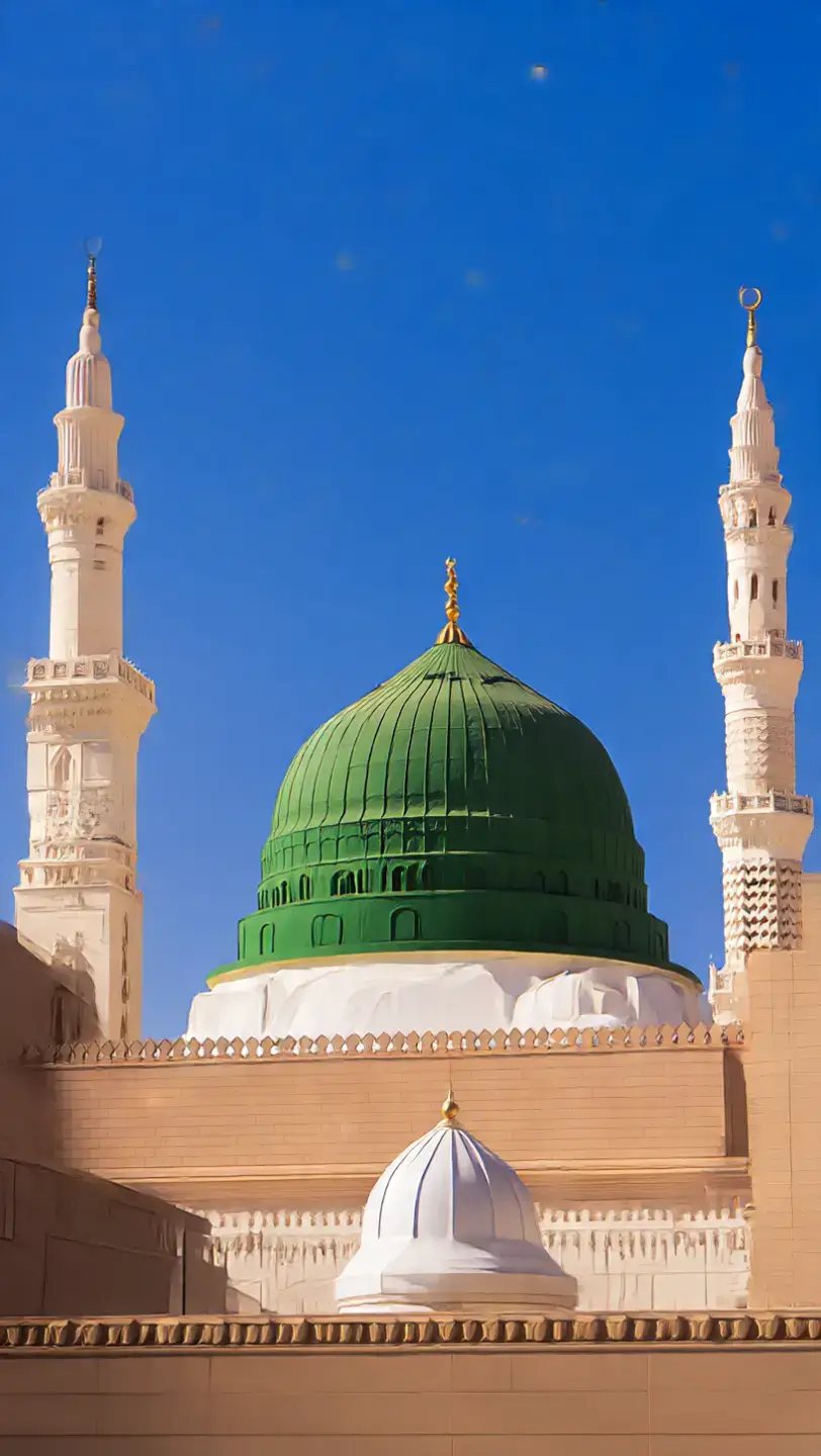 madinah munawra Madinah, the City of the Prophet, shines bright A beacon of faith, where Islam's history takes flight The Masjid an-Nabawi, a mosque of grandeur and might Where the Prophet Muhammad's tomb is a sacred sight The city's streets are lined with date palms, green and tall A tranquil oasis, where faith and peace enthrall Madinah's rich history and heritage are palpable and realMadinah's rich history and heritage are palpable and real A place where Muslims from all over the world come to feel The city's warm hospitality and welcoming smile Make it a place of pilgrimage, worth traveling a long while #plztiktokteamdontunderviewmyvideos #foryoupage 