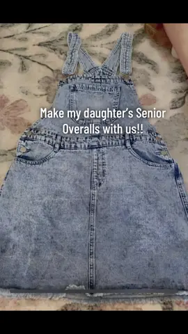 She wanted her Senior Overalls to be coquette and somewhat simple so coquette and somewhat simple is what she got! 😍 They were a labor of love but I loved every minute of the time we spent together making them! 🎀  #SeniorOveralls 