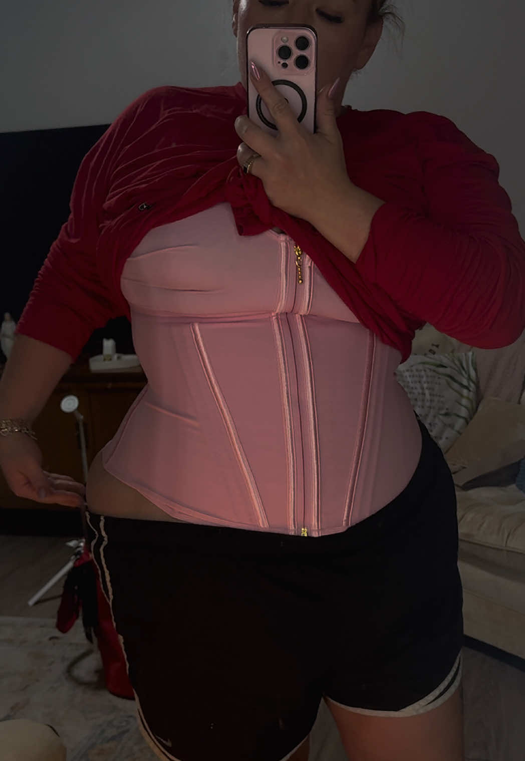 SHAPSHE waist trainer!!! ❕💕🔝 my measurements are  48–37–51 📏 NATURAL Wonderful quality, perfect for beginners and novice!! Slow controlled deep breaths and start slow! #WaistTrainer #CorsetStyle #CurvyFashion #HourglassFigure #TikTokMadeMeBuyIt
