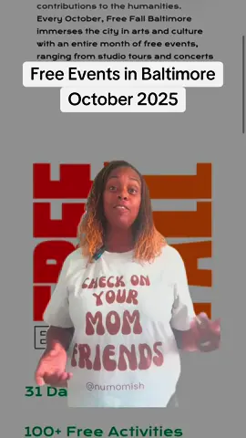 Free events in Baltimore for October 2025 #baltimorecity #baltimore #baltimoreevents #thingstodoinbaltimore 