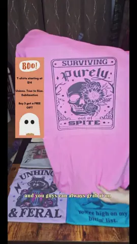 Surviving Purely Out Of Spite • T-shirt Tee Shirt Comfortable Unisex Top Skellie Skull Funny Sarcastic Sunflowers