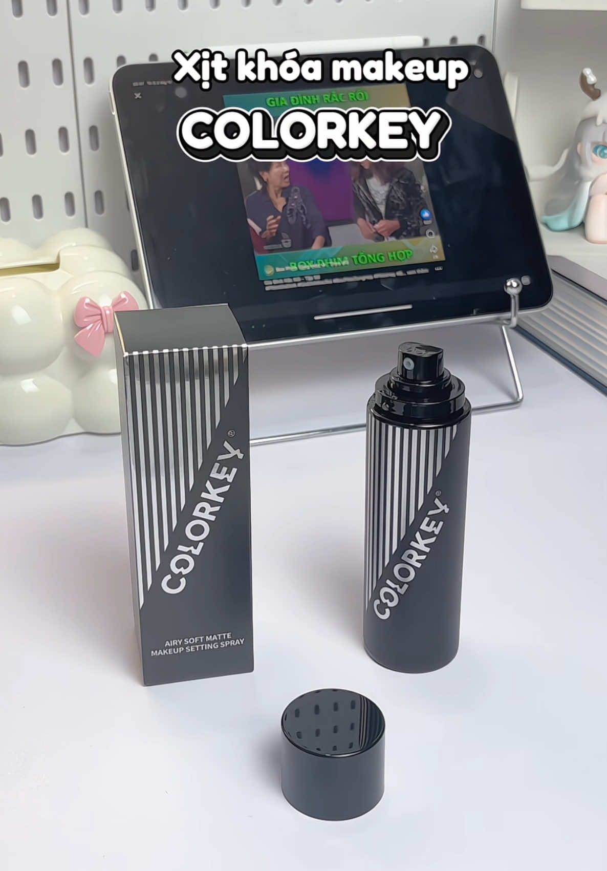 Bí quyết để có lớp nền lâu trôi là dùng xịt khoá nền🏠 COLORKEY nhoa💞 #xitkhoacolorkey #xitkhoanen #xitkhoamakeup #makeup #xuhuong 
