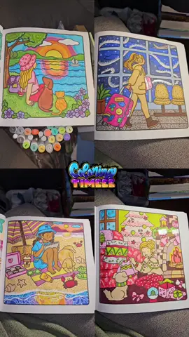Which is your favorite? Coloring is my new way to relax. These are a few favorite pages of mine from the Girl Moments book.  #colortherapy  #girlmoments  #cocowyo  #ohuhumarkers  #minnesotagirl 