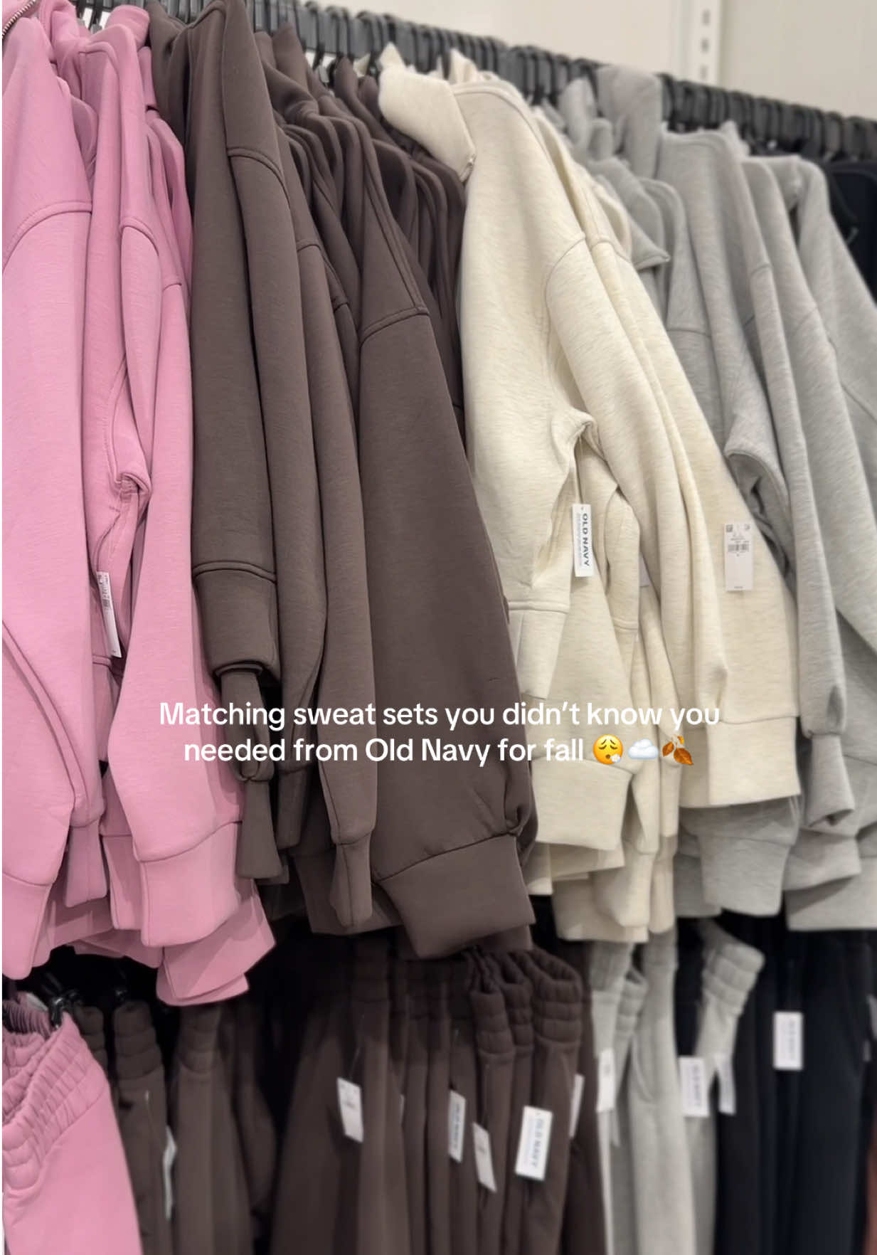 @Old Navy Official These sweat sets have been a BEST SELLER! They look high end but for an affordable price! Especially when old navy has a sale! 🙌🏼 love all of the color options and that you can mix and match! 🤌🏼 #oldnavystyle #oldnavy #oldnavyhaul  