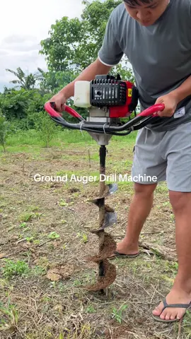 Wala ng hirap mag hukay ng  poste kapag merong ka nito #augerdrill #holedrilling #drillingmachine #farmingtools