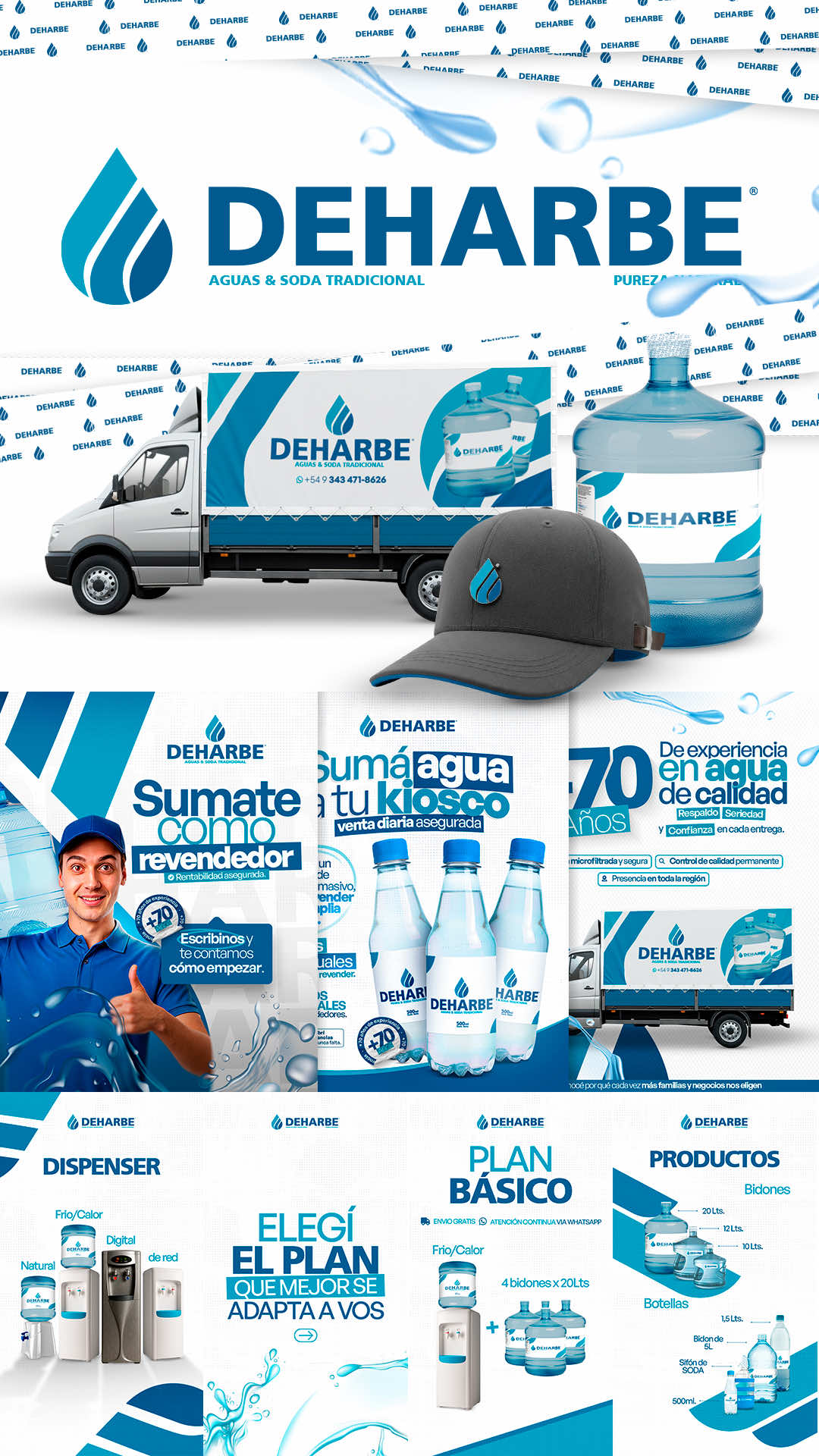 Así se ve un manual de marca PROFESIONAL 👀✨ Hace un tiempo me contactaron para crear el logo e identidad de Deharbe, una empresa de agua mineral con más de 70 años de historia 💧. En este video te muestro el paso a paso de un manual de marca: logo, colores, tipografías y aplicaciones reales. Si tu logo no transmite lo que querés, comentá “quiero” y te muestro cómo podemos mejorarlo 🚀.