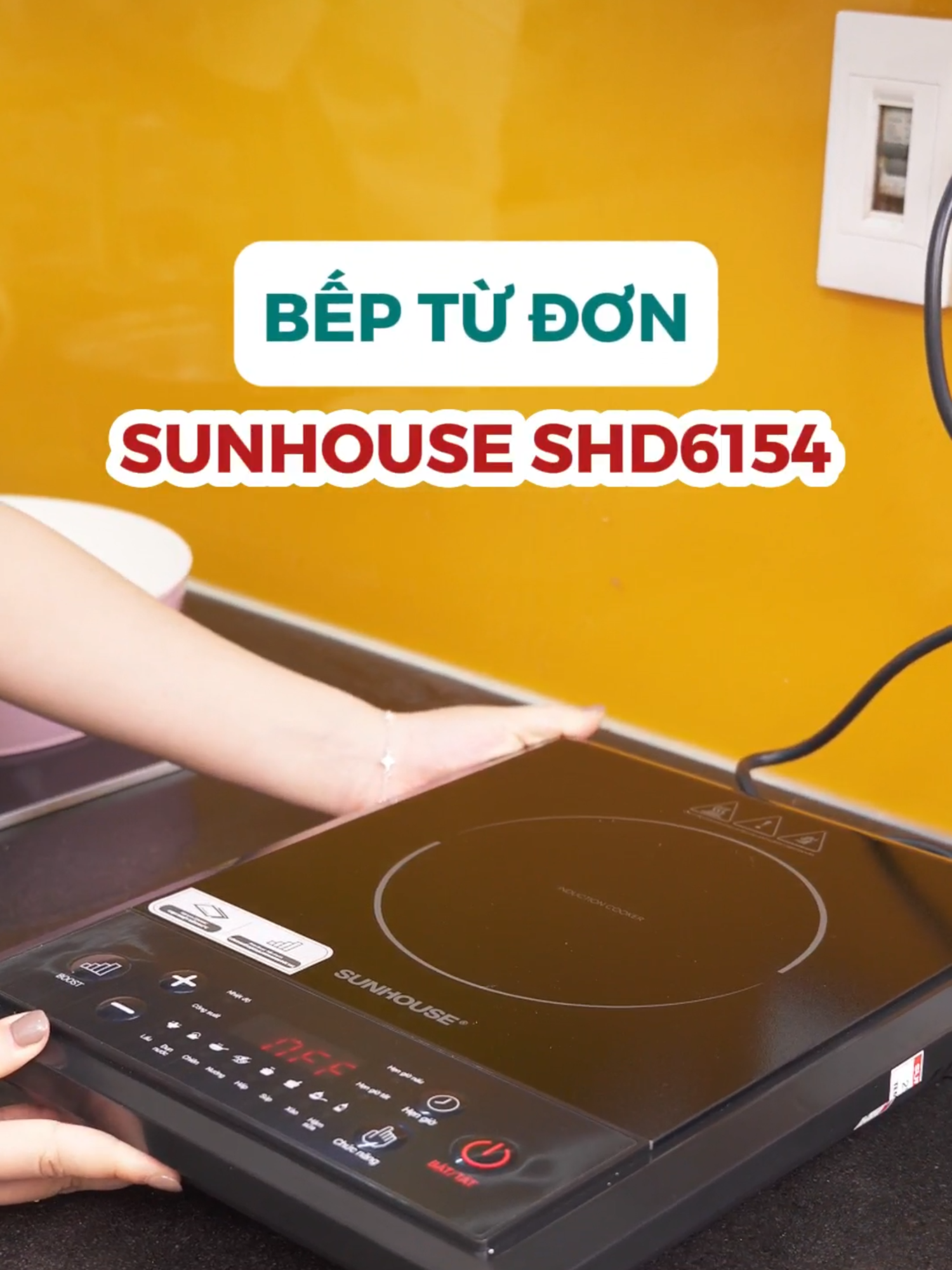 Bếp từ đơn Sunhouse SHD6154 - Công suất 2000W #sunhouse #sunhousegiadungquocdan #beptudonsunhouse #SHD6154  @sunhouse.binhgiunhiet @sunhouse.homeliving @sunhouse.gia.dng