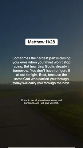 You don’t have to figure out tomorrow tonight. Rest, because God is already there waiting to meet you with new mercy.  #prayer #faithjourney #trustGod #christiantiktok  #creatorsearchinsights 