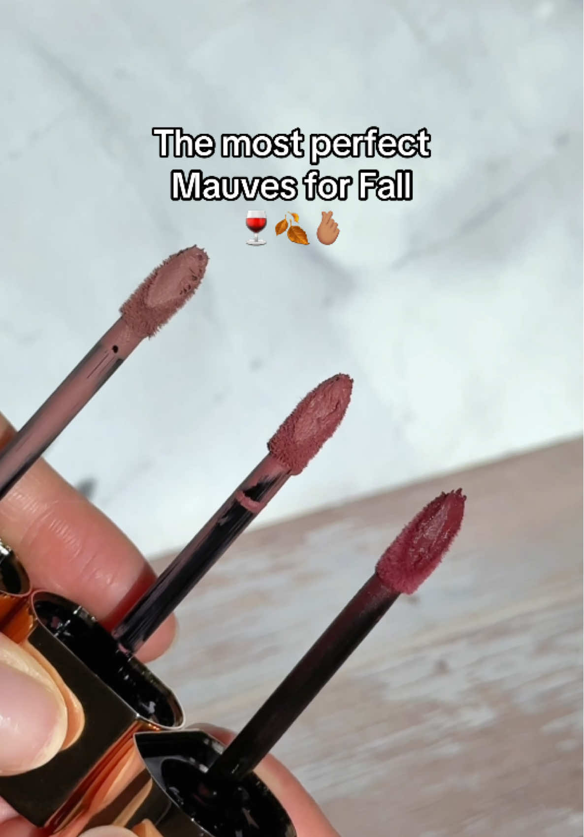 I just love a good Mauve for Autumn  Anastasia Beverly Hills Lip Velvet Trio - Mauve Trio • Pale Mauve: Light mauvy taupe • Rosy Mauve: Midtone rose • Pomegranate: Deep red berry @Anastasia Beverly Hills #anastasiabeverlyhills #mattelipstick #mauvelipstick #TikTokShopFallDealsForYou #fallmakeup 