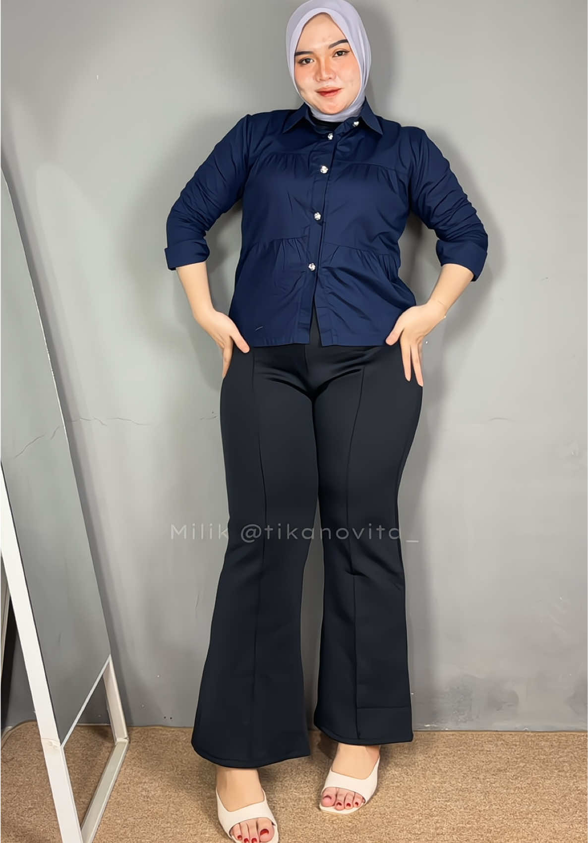 Celana cutbray scuba cocok di segala outfit #celanacutbray #scuba #outfitideas 