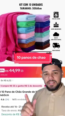 Kit com 10 panos de chão #casa #panodechao #tiktokshop 