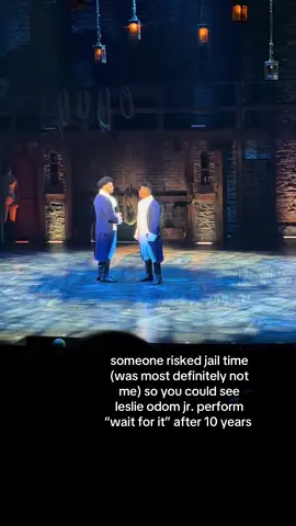 after 10 long years i was finally in the room where it happened #waitforit #hamilton #hamiltonmusical #leslieodomjr #newyork 