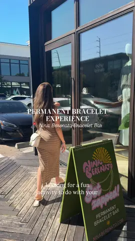 Such a fun day ✨ Me and my mother-in-law went to Nina’s pop-up inside North & Normad and got permanent bracelets together! I I chose a 14k gold bracelet with my birthstone, and my mother-in-law picked her initial — both turned out so cute! Send this to the person you’d want to go with 🤍 #permanentbracelet #thingstodo #specialmoments #jewelrytrends #memorymaking 