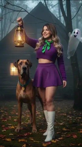 ¡Yo te elijo, Daphne!😎💜 Simplemente amo a este personaje y su estilo icónico... Mi nuevo hobbie favorito: ver cómo la IA da vida a mis ideas más locas. 🤖💖 Esta escena de Daphne y Scooby en la niebla es una de mis creaciones más tiernas hasta ahora...🫶🏻✨ #fyp #fypシ゚viral #paratiiiiiiiiiiiiiiiiiiiiiiiiiiiiiii #gemini #viral 