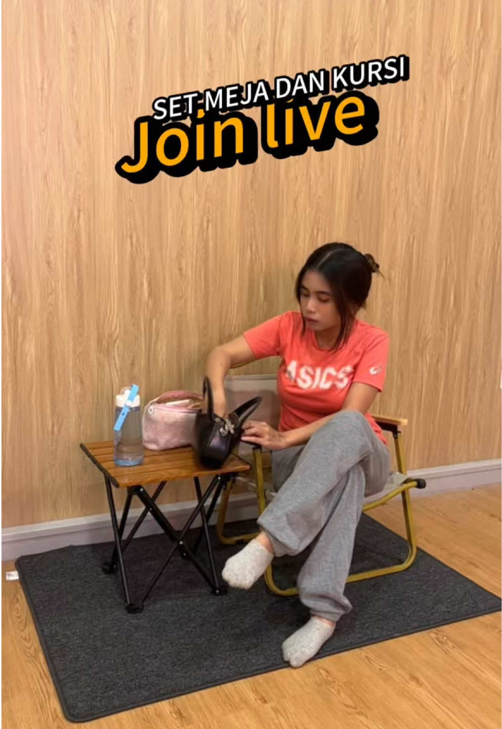 Serbu harga murah di live sekarangg‼️🫵🏻 #promoseruweekend #kursilipat #mejatrailtop #kursilipatoutdoor #setkursimeja 