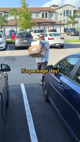Package day is the best day 😂🙌🏼  Unboxing videos coming soon!  #unboxing #fyp #husband #golf #funny 