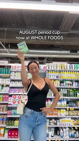 Still so surreal to see @It's August on shelves. Idk if I’ll ever be over this feeling! Our period cup now @Whole Foods Market #smallbusinesscheck #femalefounder #Inverted 