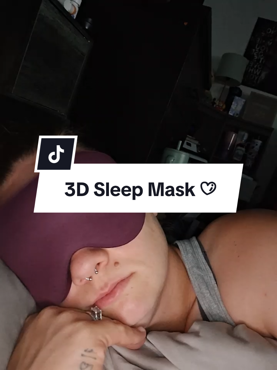 yes, I made my husband record me laying there. I LOVE this 3D sleep mask. best sleep mask ever. grab yours now. click that link. different colors to choose from too! grab it now. 