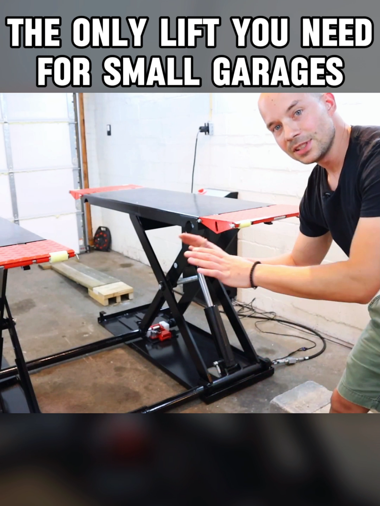 Do you even lift?? The Only Lift You Need for Small Garages #scissorlift #carlift #Hydraulic #lift #car #scissor #Central #garage #maintenance #fyp