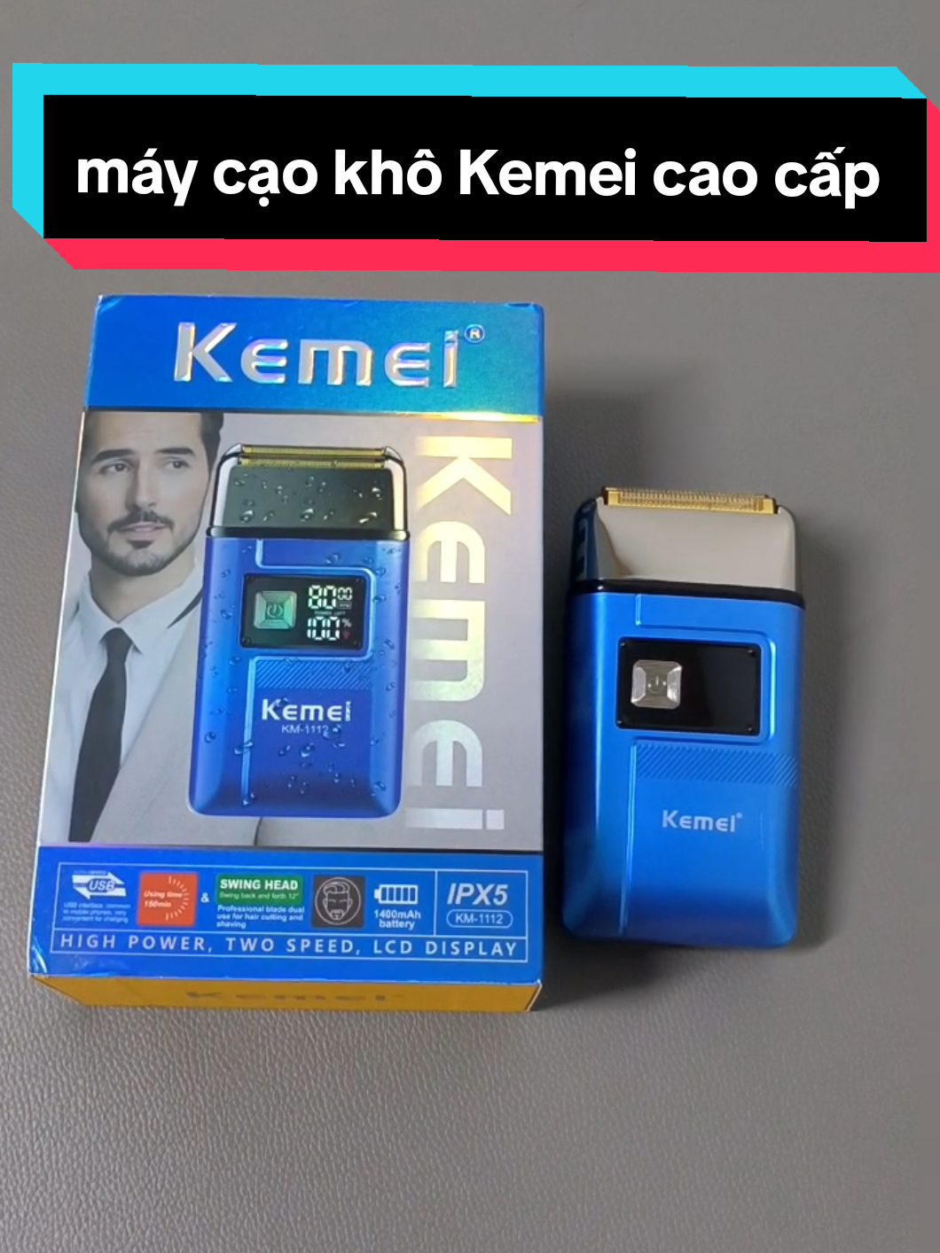 siêu phẩm máy cạo khô Kemei KM-1112 cao cấp #caorau #maycaorau #tongdo #baber #hair 